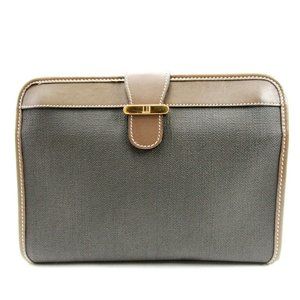 dunhill clutch bag PVC �~ leather Authentic used